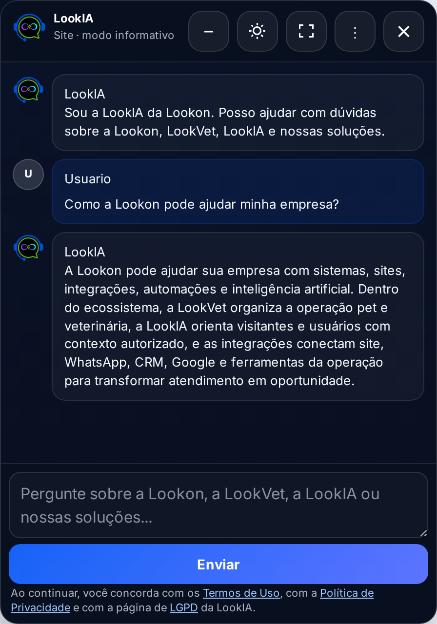 Conversa real da LookIA